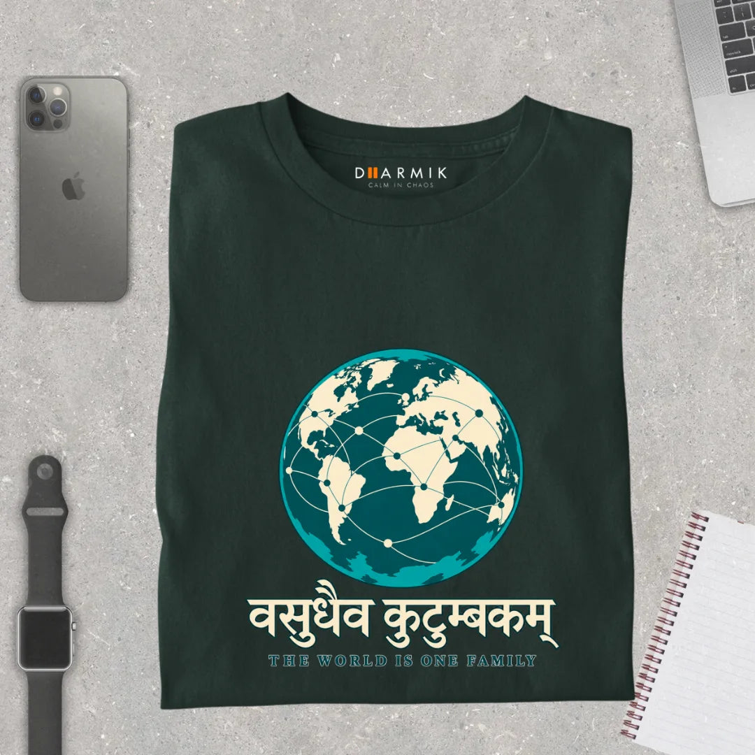 Vasudhaiva Kutumbakam - One Family Premium Tee