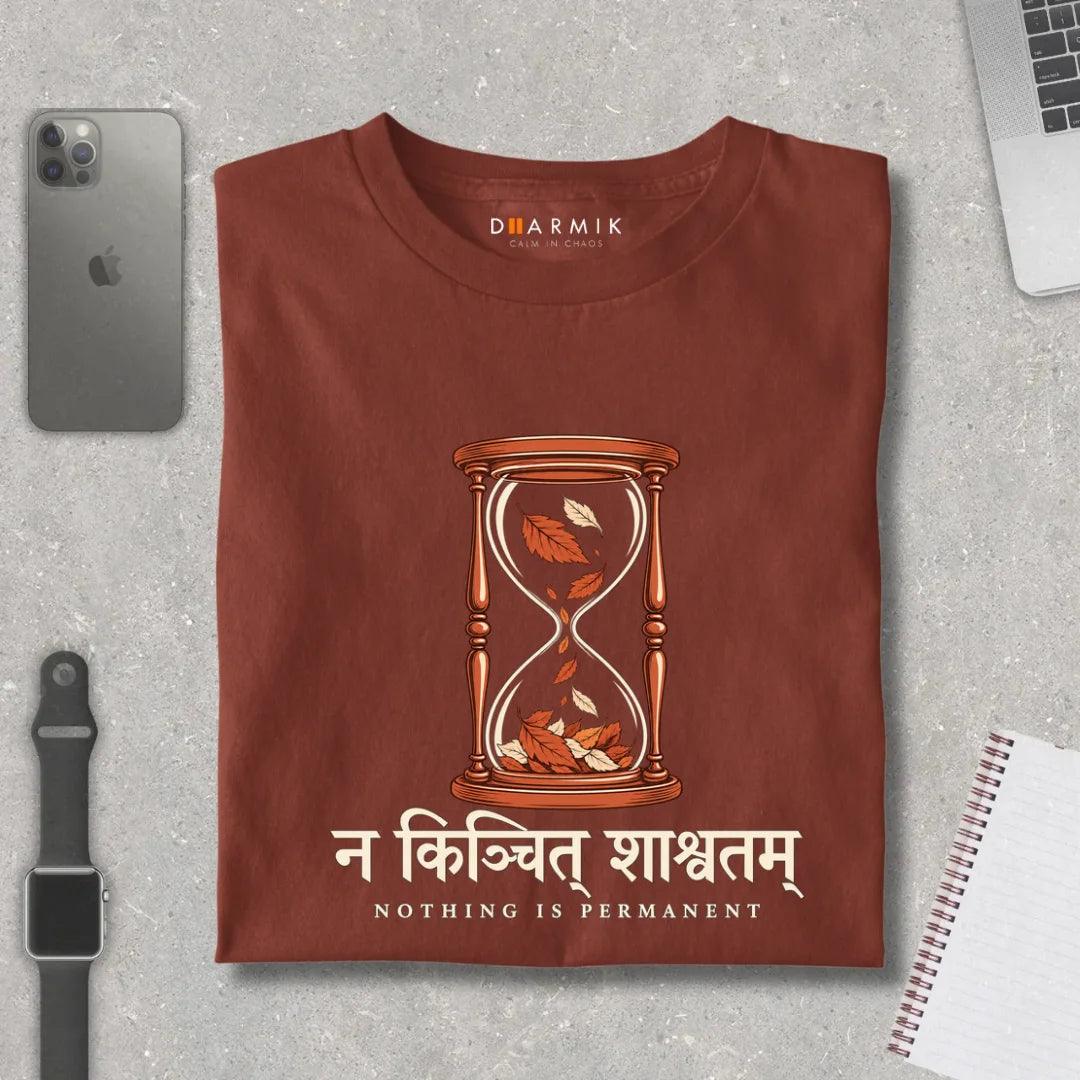Na Kinchit Shashvatam Wisdom of Time Premimum T-Shirt