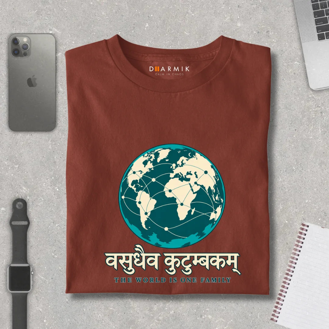 Vasudhaiva Kutumbakam - One Family Premium Tee