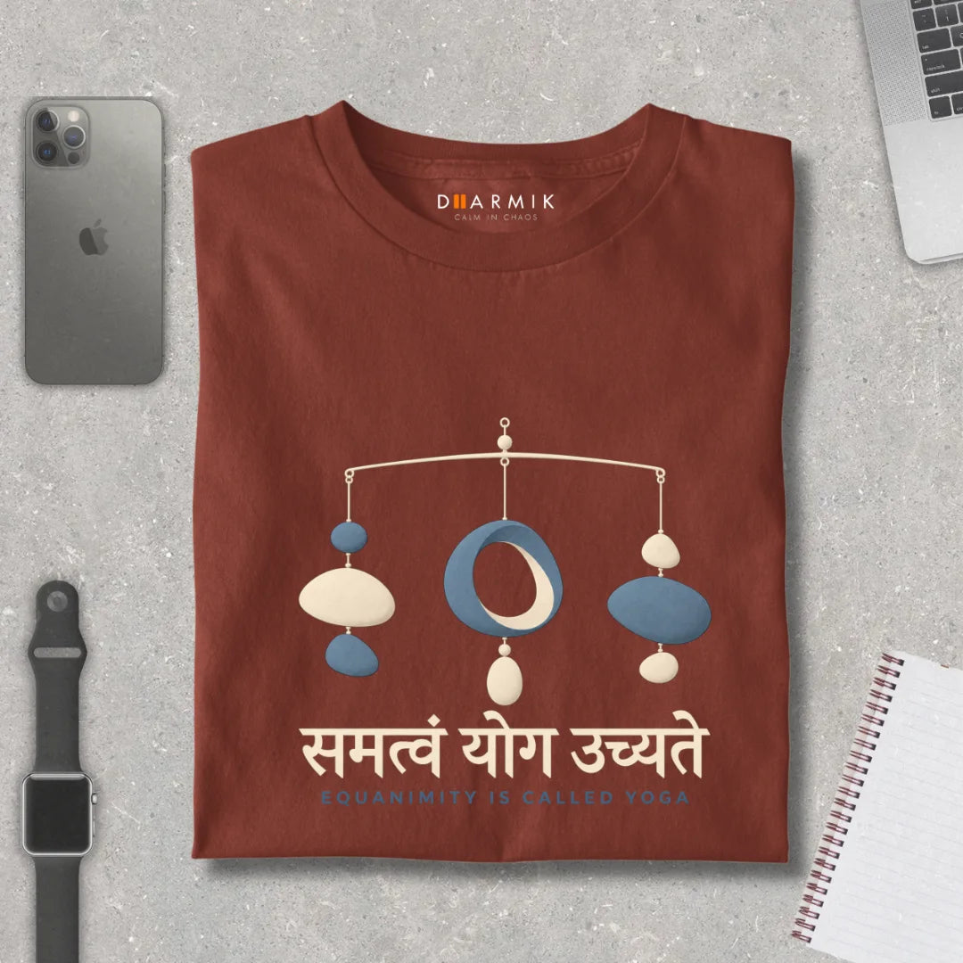 Samatvam Equanimity Is Yoga Premium Sprititual Teet