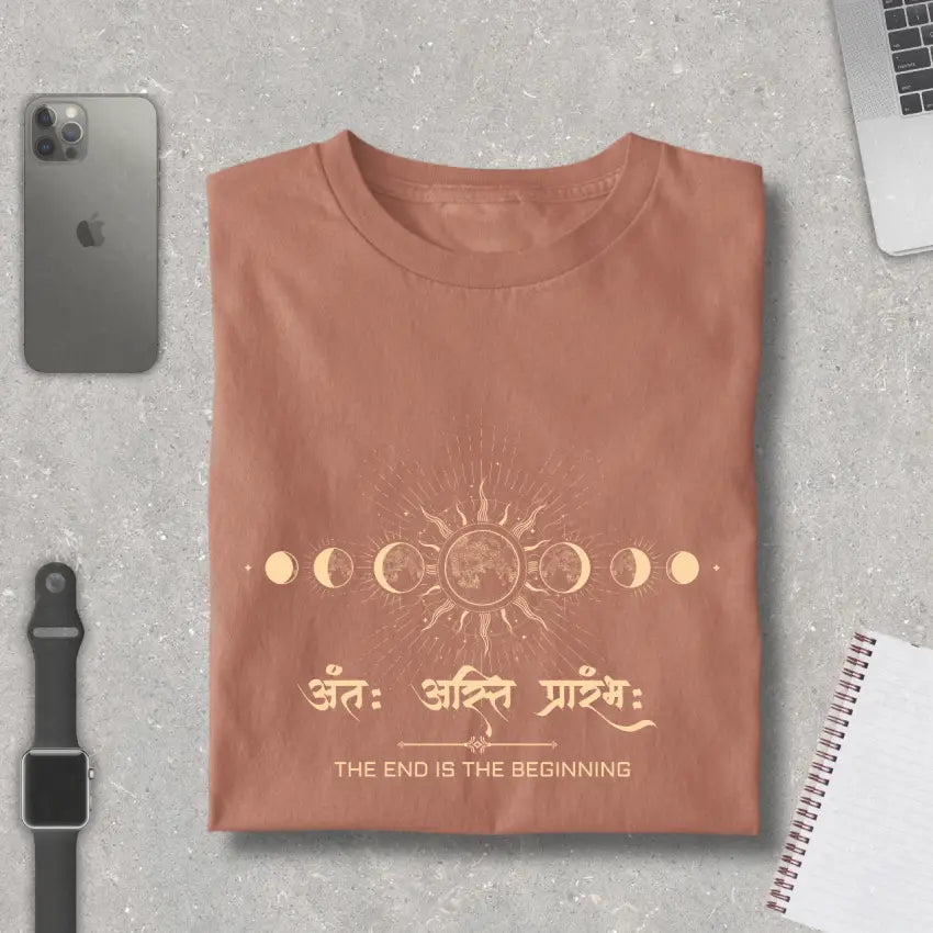 Antah Asti Prarambh - Cosmic Cycle Pure Cotton T-Shirt