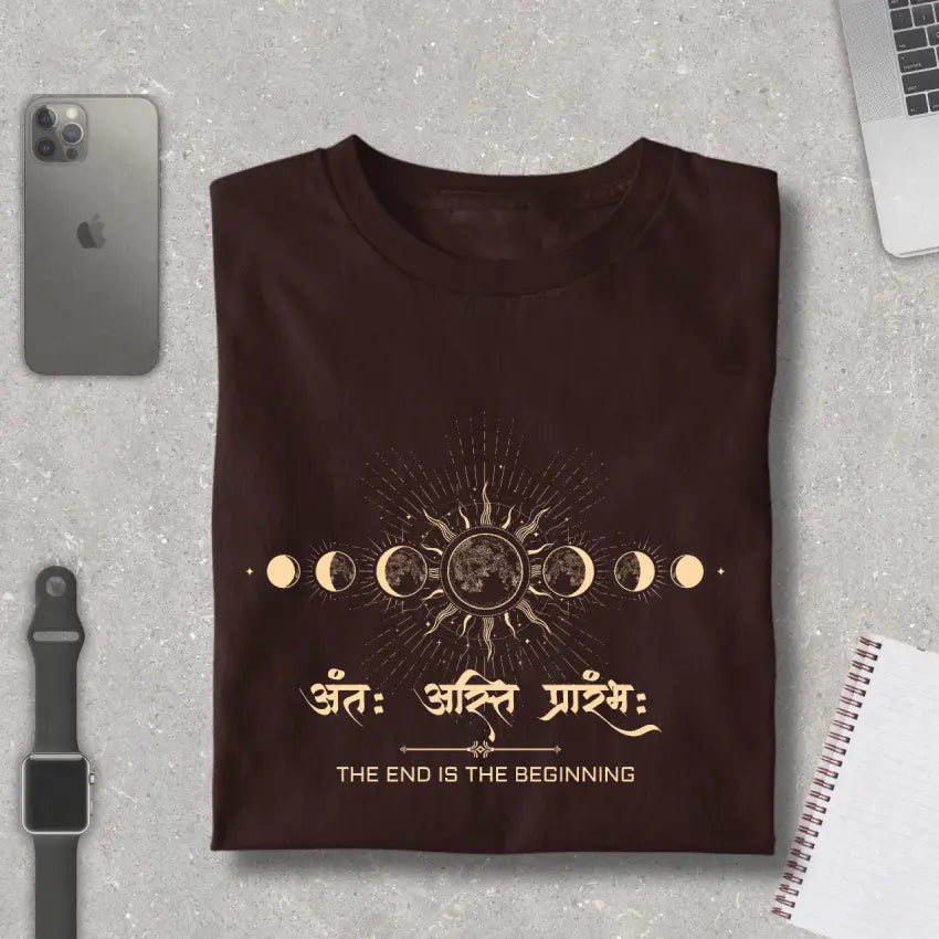 Antah Asti Prarambh - Cosmic Cycle Pure Cotton T-Shirt