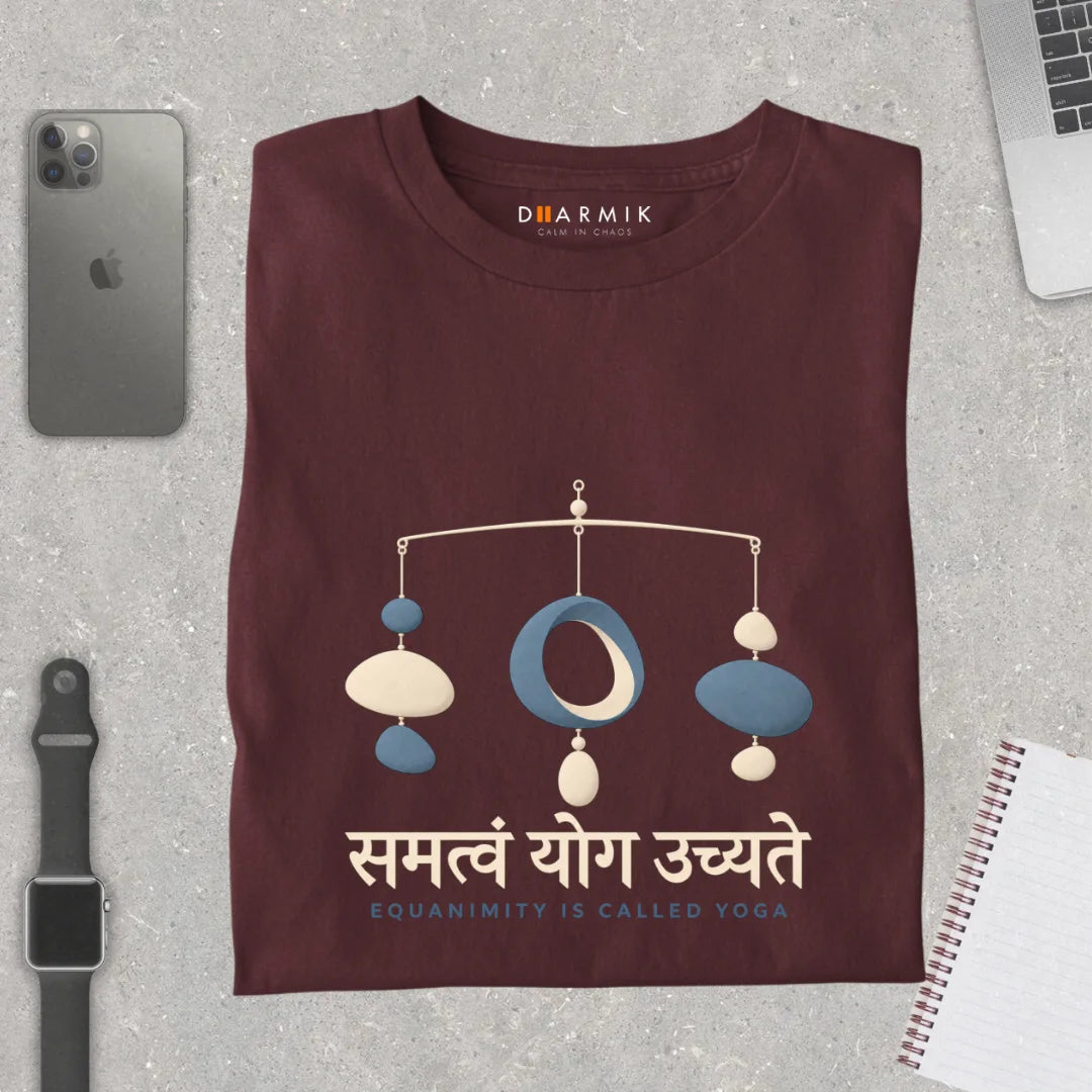 Samatvam Equanimity Is Yoga Premium Sprititual Teet