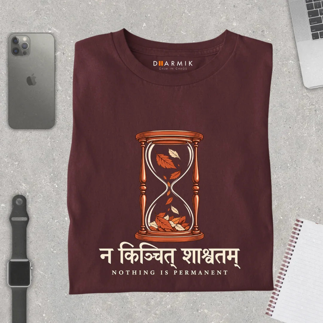 Na Kinchit Shashvatam Wisdom of Time Premimum T-Shirt