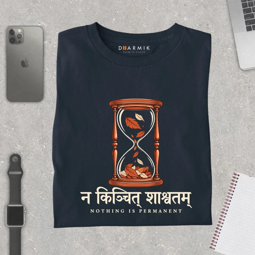 Na Kinchit Shashvatam Wisdom of Time Premimum T-Shirt