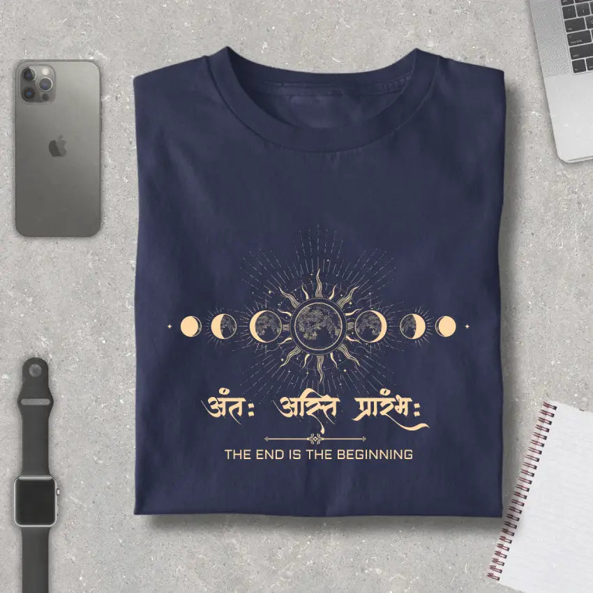 Antah Asti Prarambh - Cosmic Cycle Pure Cotton T-Shirt