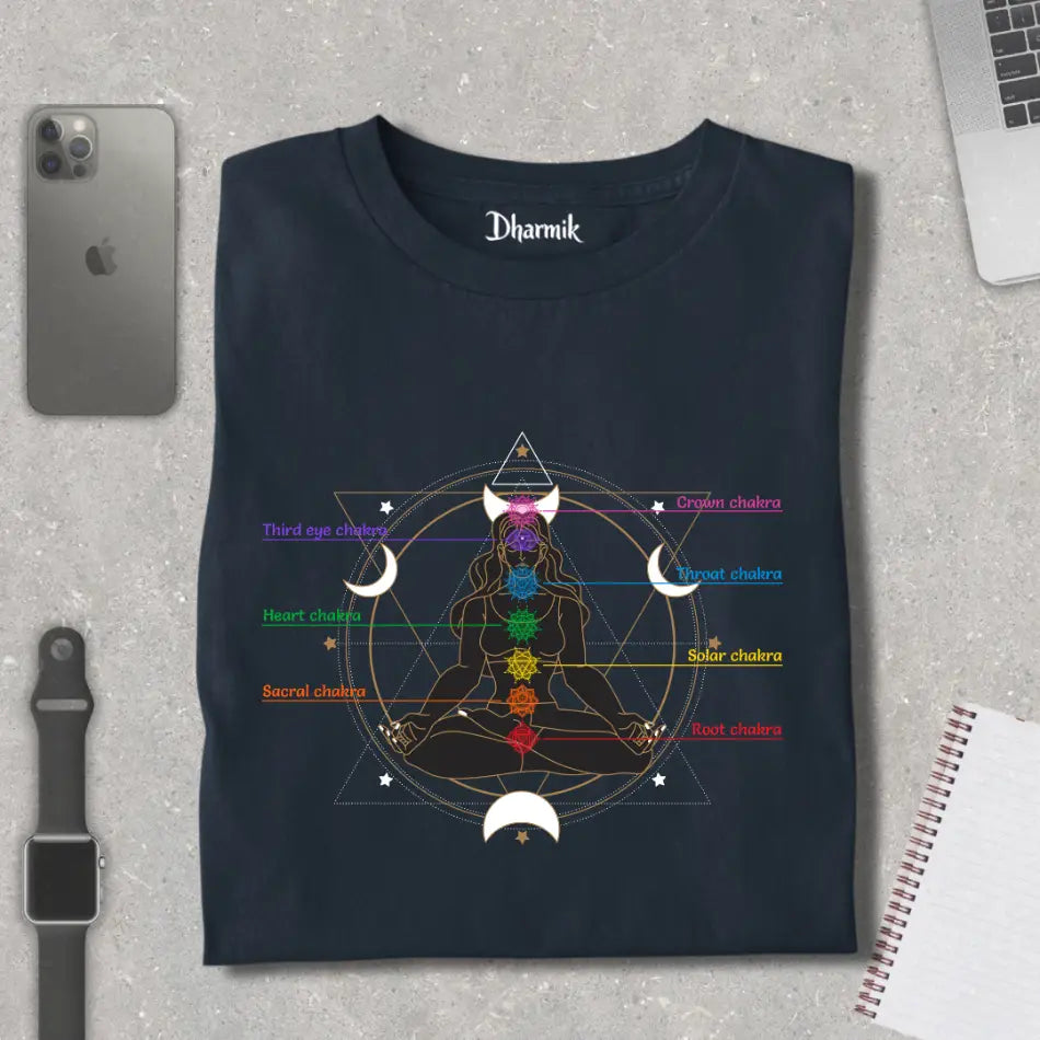 Seven Chakras of Inner Harmony Pure Cotton T -Shirt