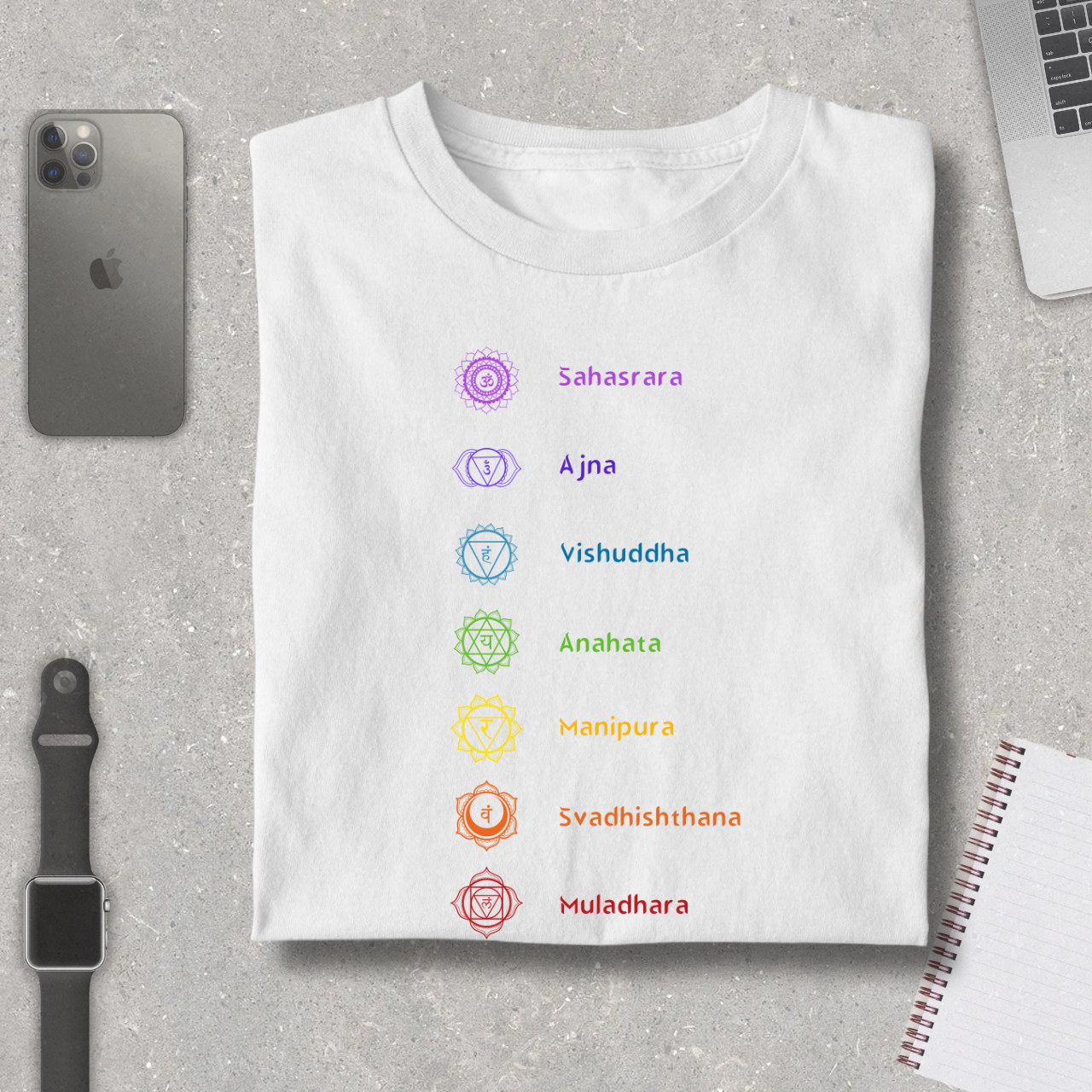 7 Chakra Pure Cotton Tee