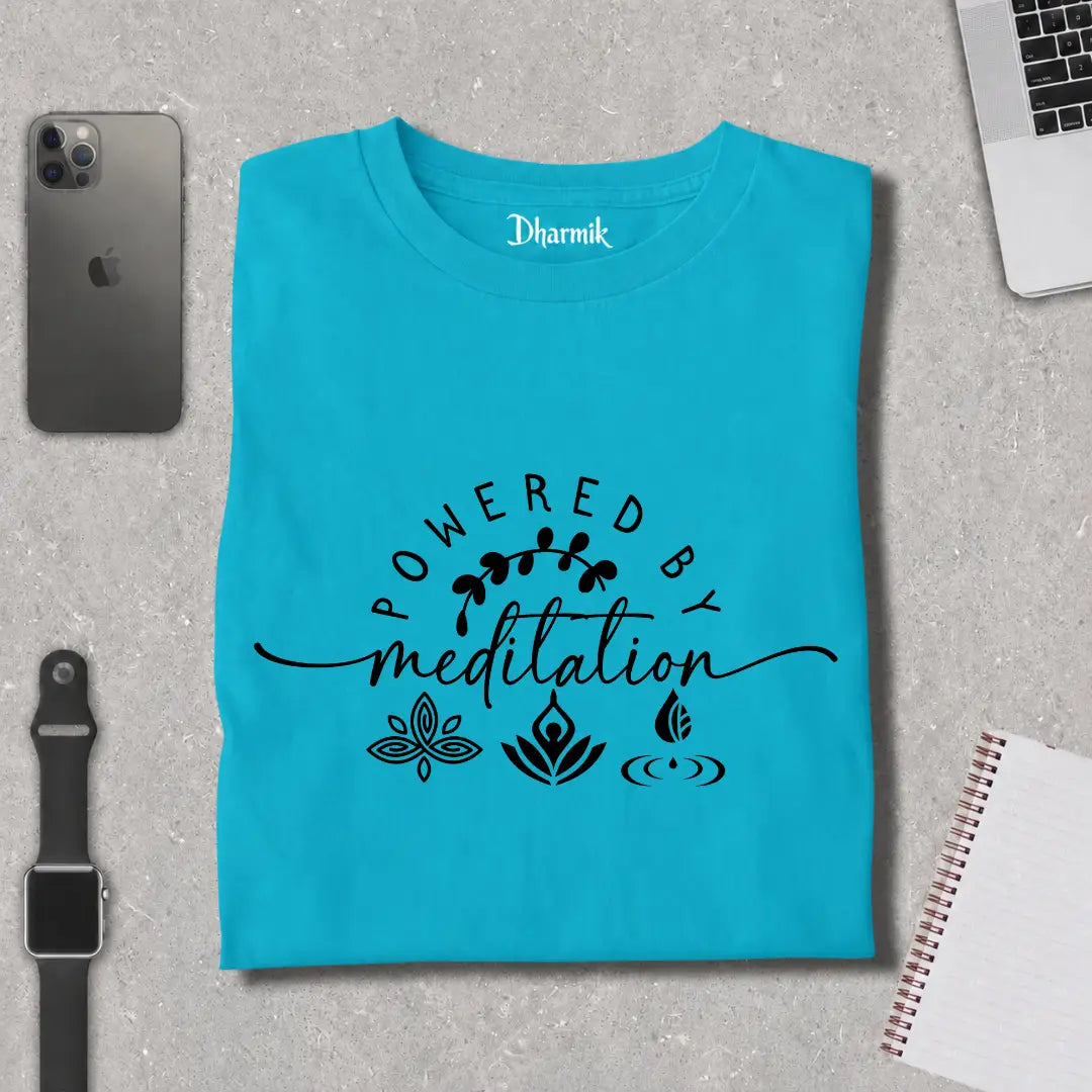 Powered By Meditation Premium T - Shirts