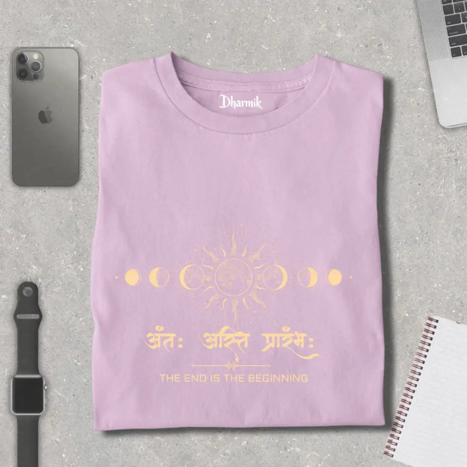 Antah Asti Prarambh - Cosmic Cycle Pure Cotton T-Shirt