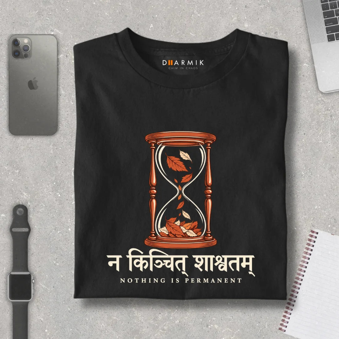 Na Kinchit Shashvatam Wisdom of Time Premimum T-Shirt