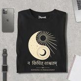 Na Kinchit Shashvatam Ying Yang Pure Cotton T-shirt