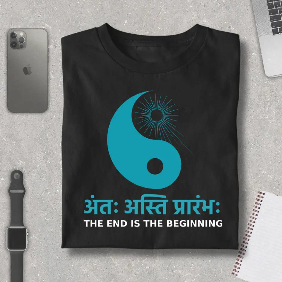 Antah Asti Prarambh Typography- Premium Unisex T-Shirt