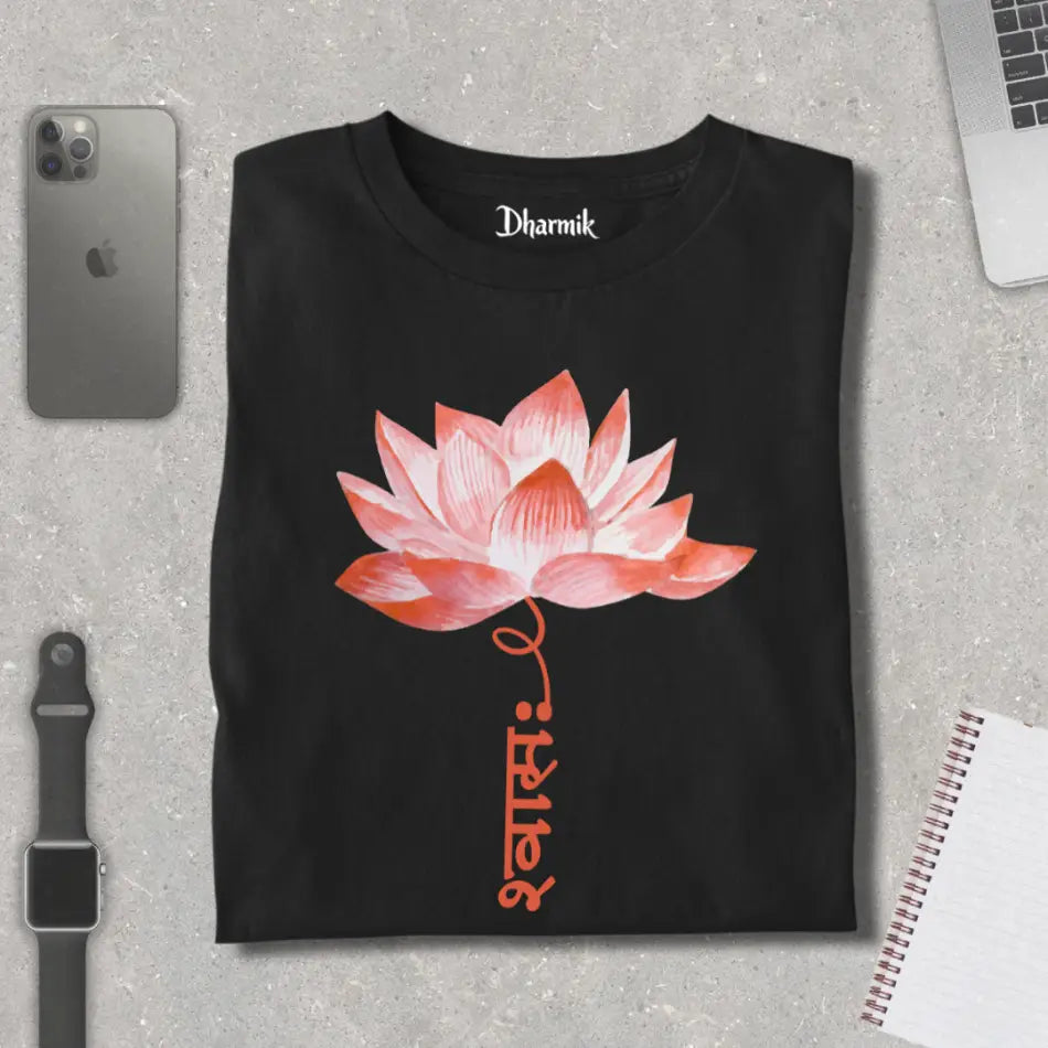 Lotus Flower Yoga Shwasah Tee