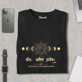 Antah Asti Prarambh - Cosmic Cycle Pure Cotton T-Shirt