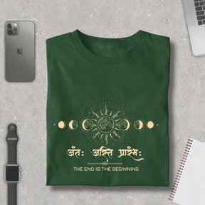 Antah Asti Prarambh - Cosmic Cycle Pure Cotton T-Shirt