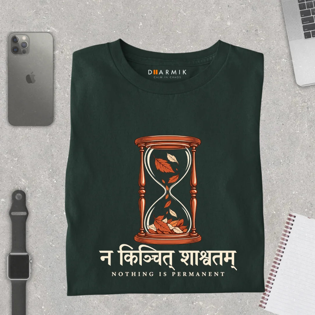 Na Kinchit Shashvatam Wisdom of Time Premimum T-Shirt