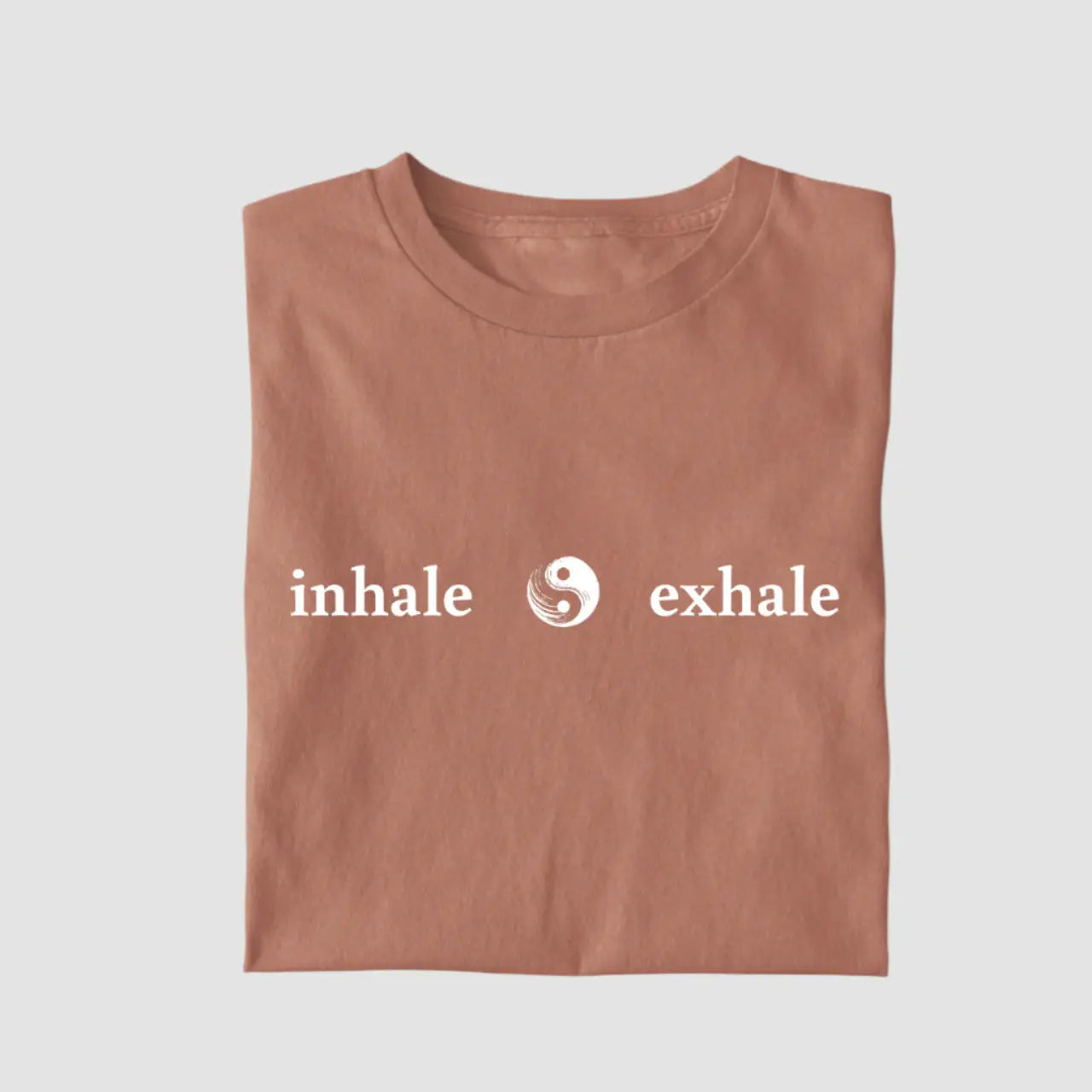 Inhale Exhale Ying Yang Pure Cotton Tee