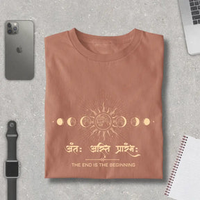 Antah Asti Prarambh - Cosmic Cycle Pure Cotton T-Shirt