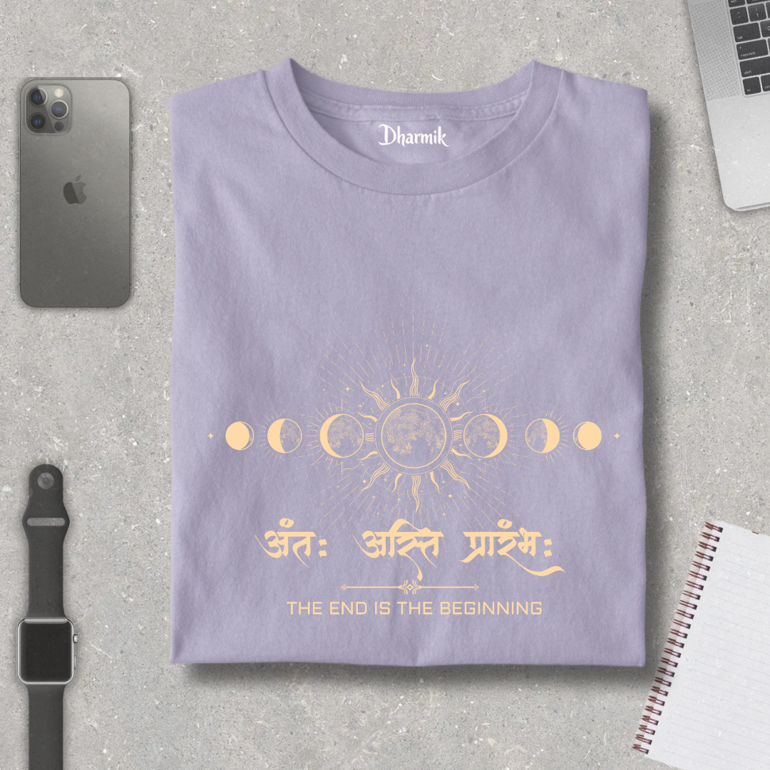 Antah Asti Prarambh - Cosmic Cycle Pure Cotton T-Shirt