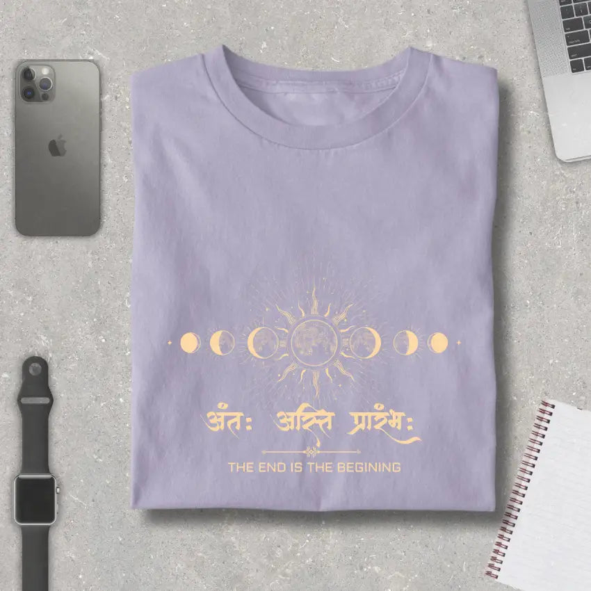 Antah Asti Prarambh - Cosmic Cycle Pure Cotton T-Shirt