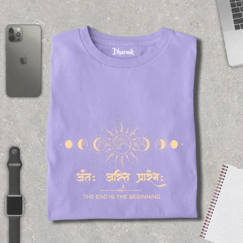 Antah Asti Prarambh - Cosmic Cycle Pure Cotton T-Shirt