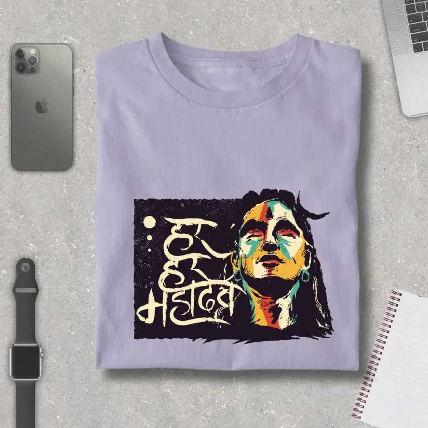 Graffiti Adiyogi Pure Cotton Dharmik T-Shirt