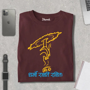 Sudarshana Chakra Dharmo Rakshati Rakshitah Premium T-Shirt