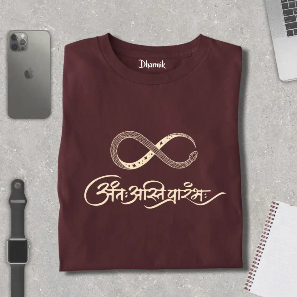 Serpent Antah Asti Prarambh Premium Unisex Tshirt