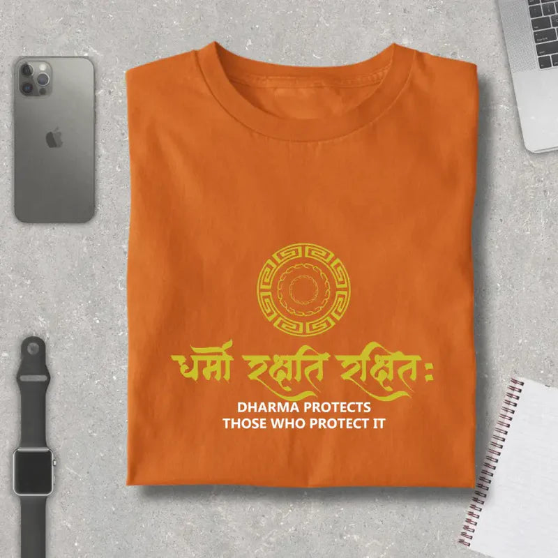 Dharmo Rakshati Rakshitah Typography- Premium Unisex T-Shirt