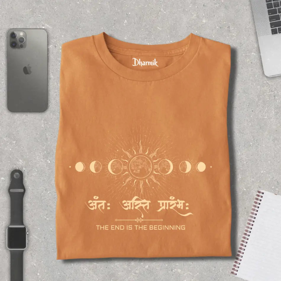 Antah Asti Prarambh - Cosmic Cycle Pure Cotton T-Shirt