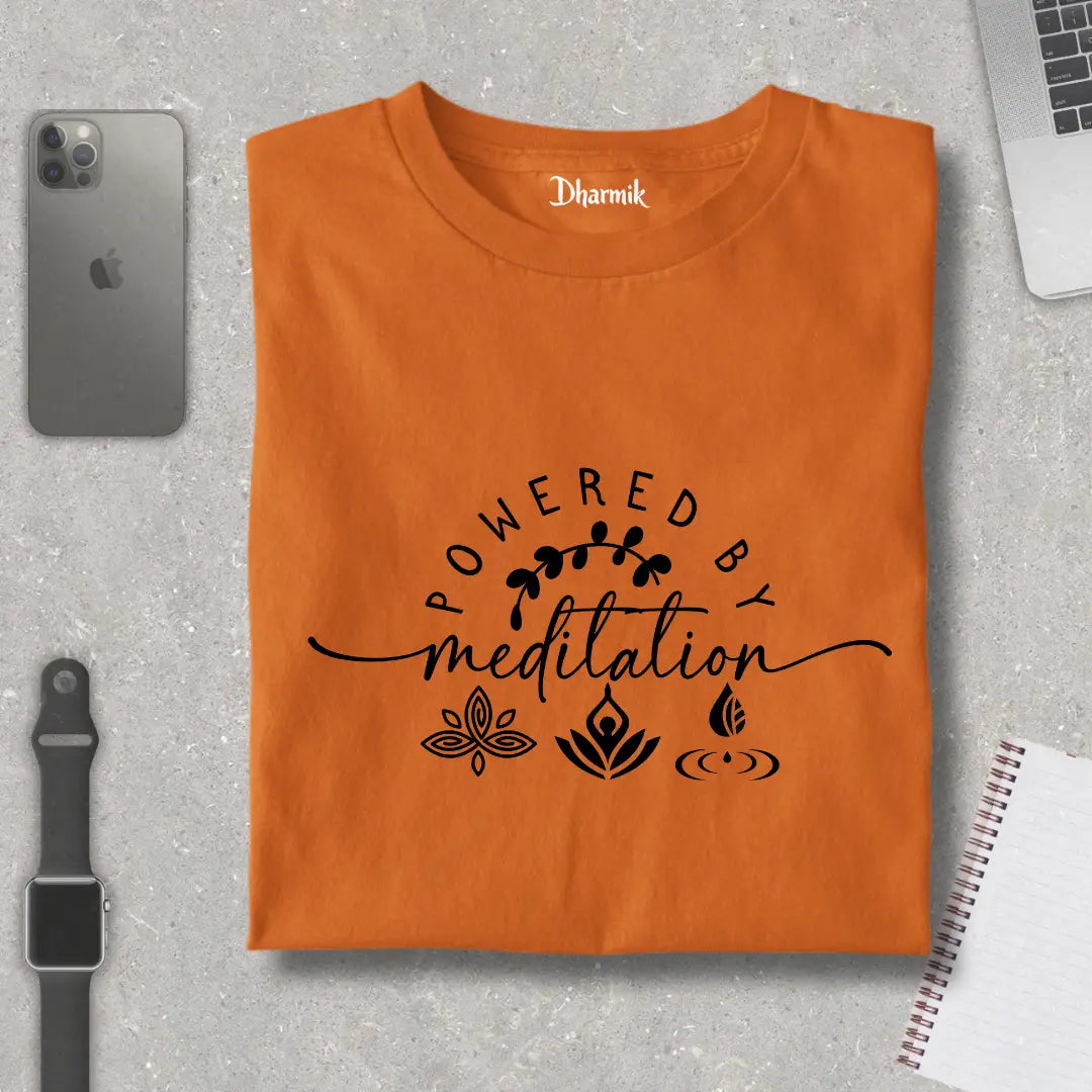 Powered By Meditation Premium T - Shirts