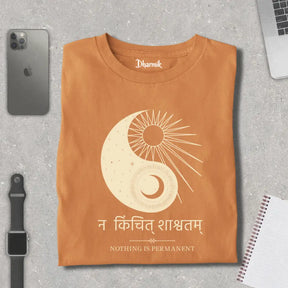 Na Kinchit Shashvatam Ying Yang Pure Cotton T-shirt