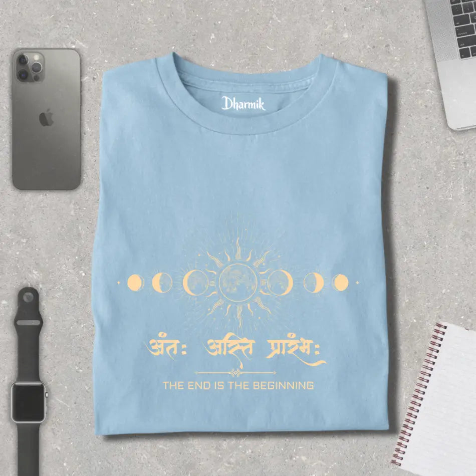 Antah Asti Prarambh - Cosmic Cycle Pure Cotton T-Shirt