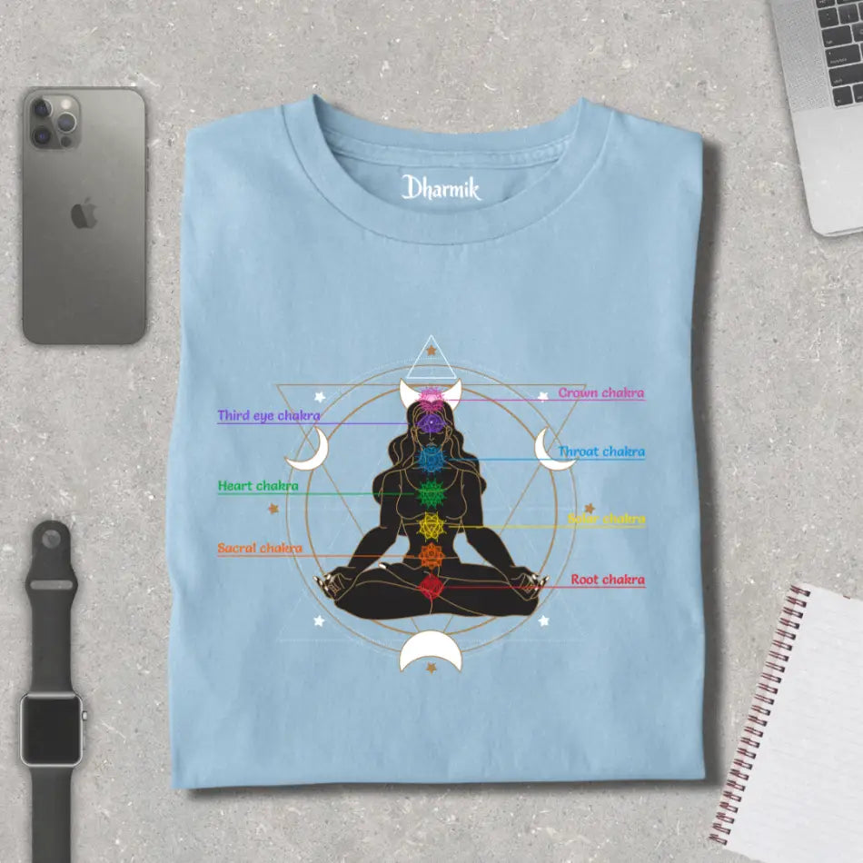 Seven Chakras of Inner Harmony Pure Cotton T -Shirt