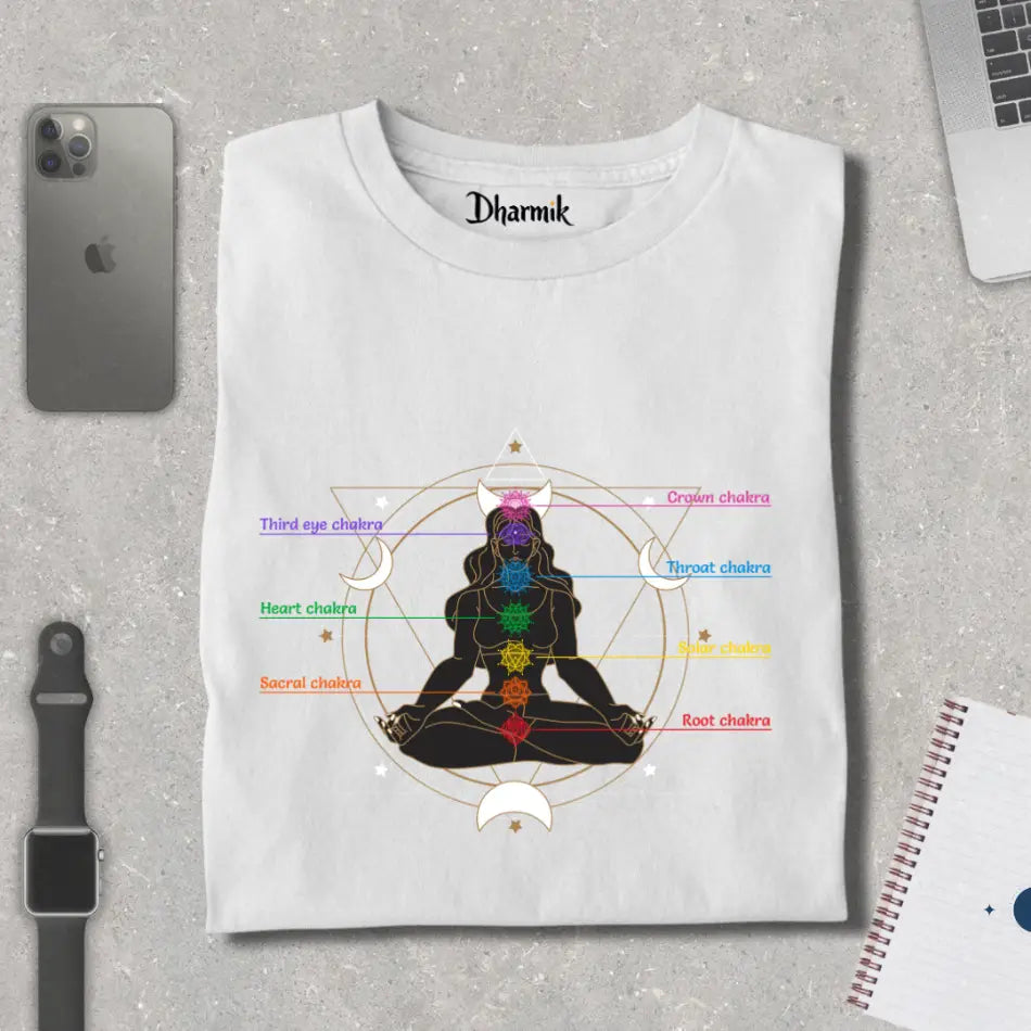 Seven Chakras of Inner Harmony Pure Cotton T -Shirt