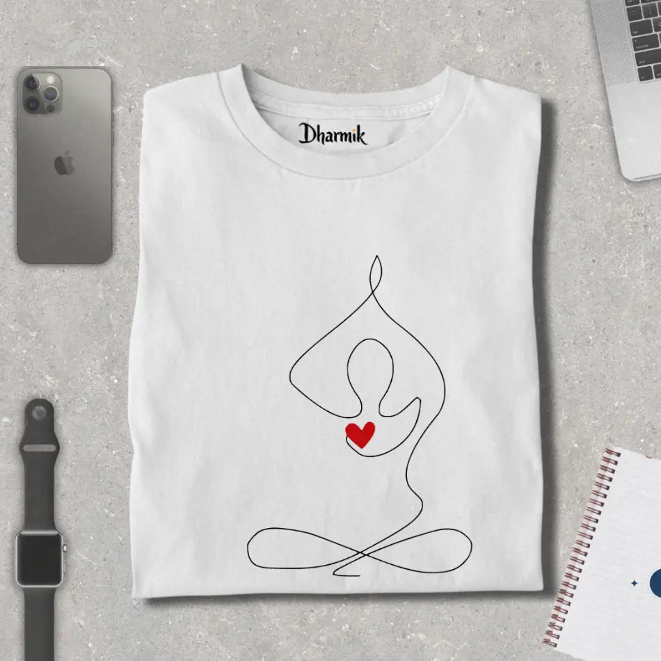 Yogi With Heart Pure Cotton Tee