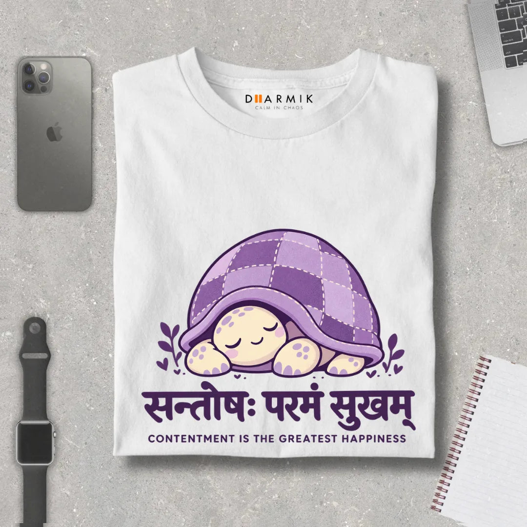 Santosha Happiness Sprititual Tee
